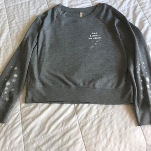 Grey Cropped Long Sleeve